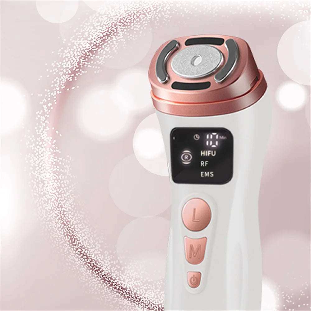 Mini Ultrasonic Facial Massager Radio Frequency Instrument Face Lifting Firming Rejuvenation Beauty Device - US Plug - 6