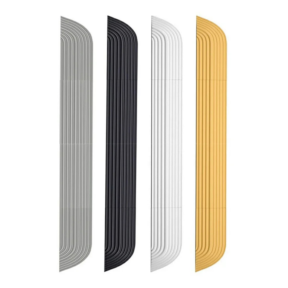 JUNSUNMAY Threshold Ramp Kit for Ecovacs / Irobot / Mijia / Dreame Robot Vacuum Modular Slope Silicone Strips - Black - 6