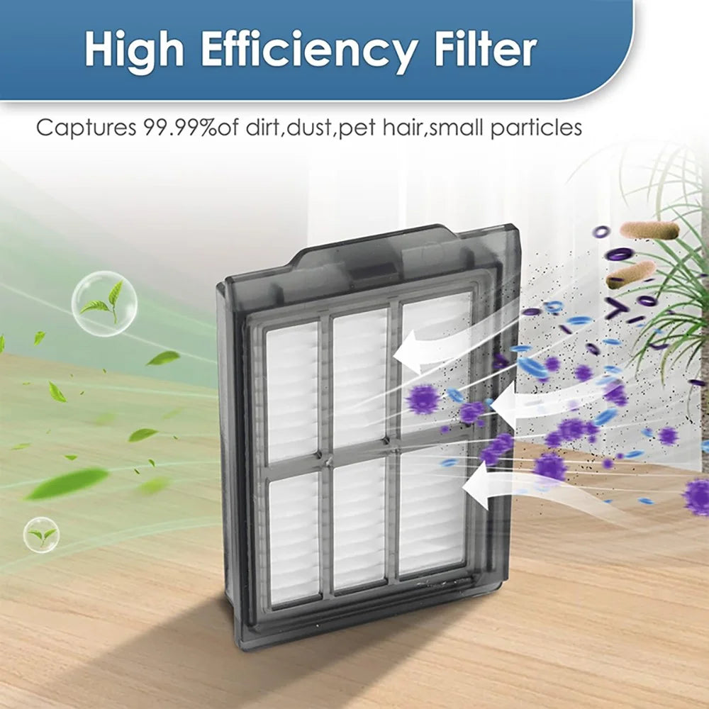 JUNSUNMAY 4Pcs For iRobot Roomba Plus 505 Combo  /  405 Combo Robot Vacuum HEPA Filter Replacement - 2