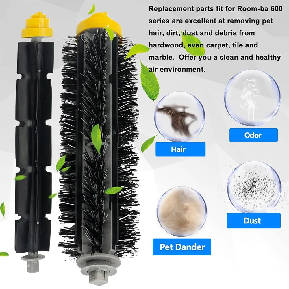 JUNSUNMAY 1 Set Main Brush for iRobot Roomba 610 / 620 / 630 / 650 / 660 Robot Vacuum Replacement Replacement - 2