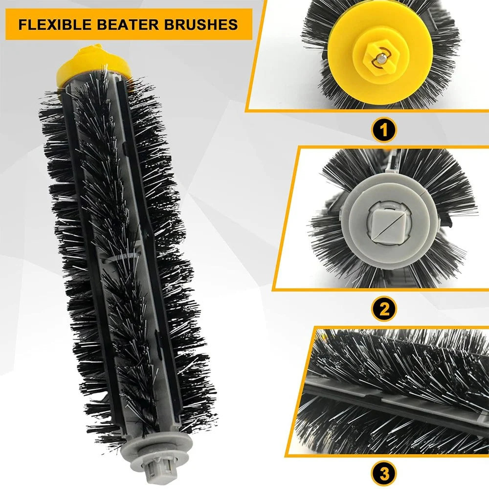 JUNSUNMAY 1 Set Main Brush for iRobot Roomba 610 / 620 / 630 / 650 / 660 Robot Vacuum Replacement Replacement - 4