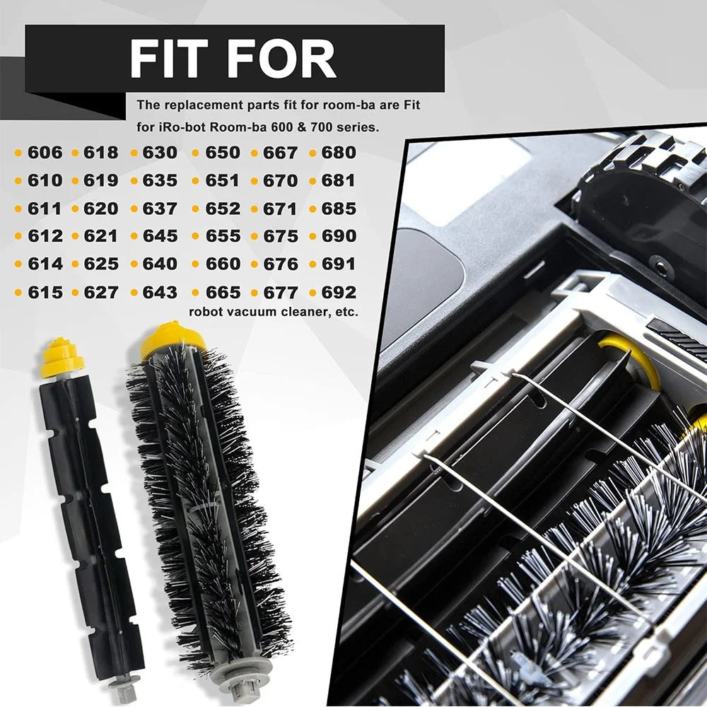 JUNSUNMAY 1 Set Main Brush for iRobot Roomba 610 / 620 / 630 / 650 / 660 Robot Vacuum Replacement Replacement - 5
