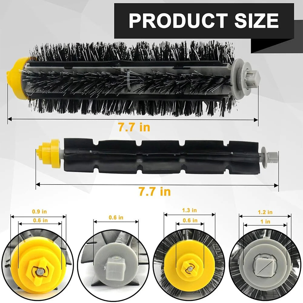 JUNSUNMAY 1 Set Main Brush for iRobot Roomba 610 / 620 / 630 / 650 / 660 Robot Vacuum Replacement Replacement - 6