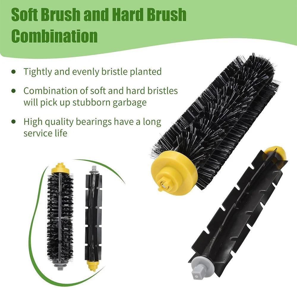JUNSUNMAY 14Pcs / Set Vacuum Cleaner Parts Kit for iRobot Roomba 620 / 650 / 675 / 680 / 695 Main Brush Side Brush Filter with Cleaning Tool - 2