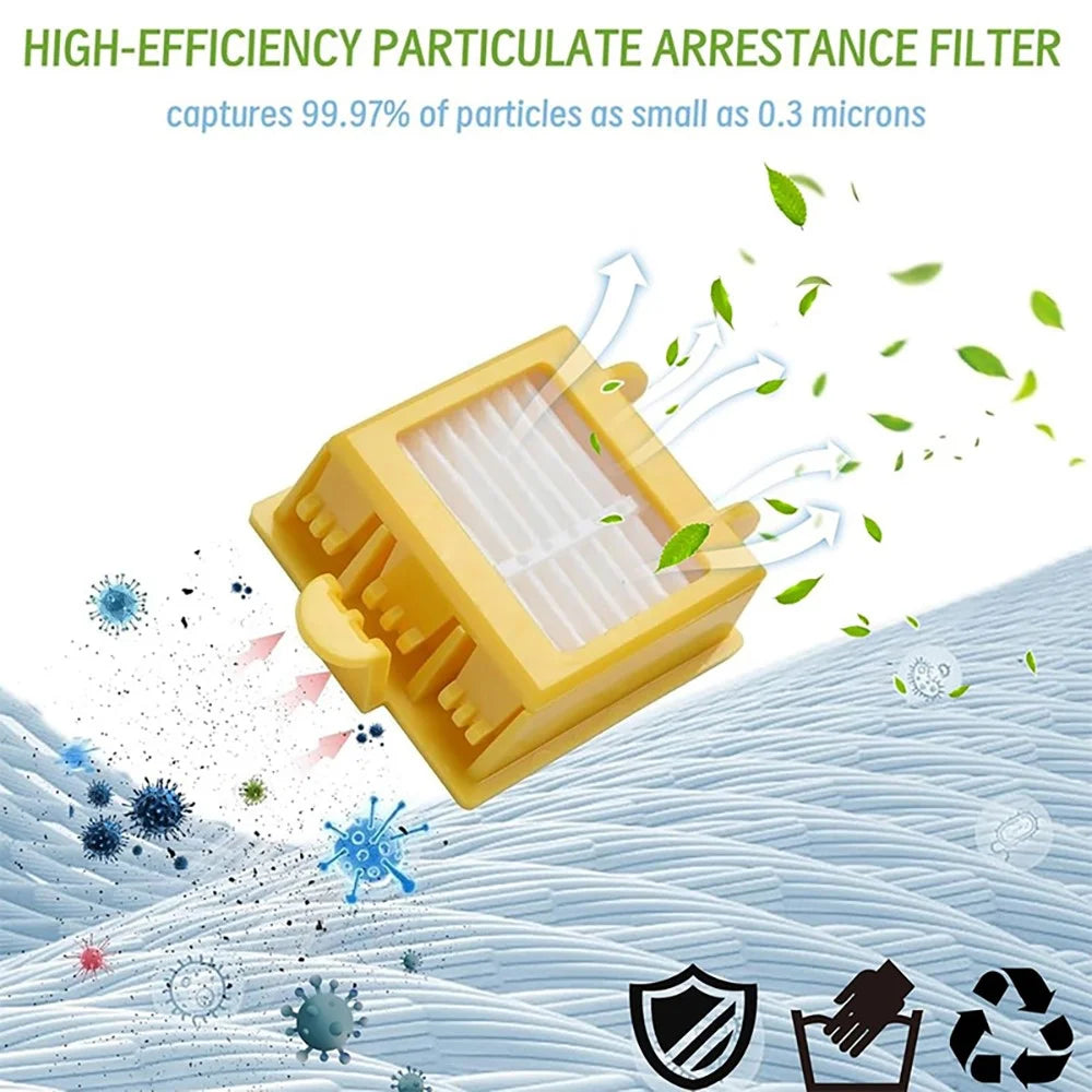 JUNSUNMAY 14Pcs  /  Set Replacement Parts Kit for iRobot Roomba 700  /  770  /  780  /  790 with Main Brush Filter Cleaning Tools - 4