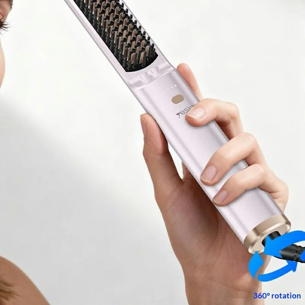 YESIDO MG33 EU Plug Hair Straightener Brush Smart Temperature Control Negative lon Hair Straightening Comb - 7