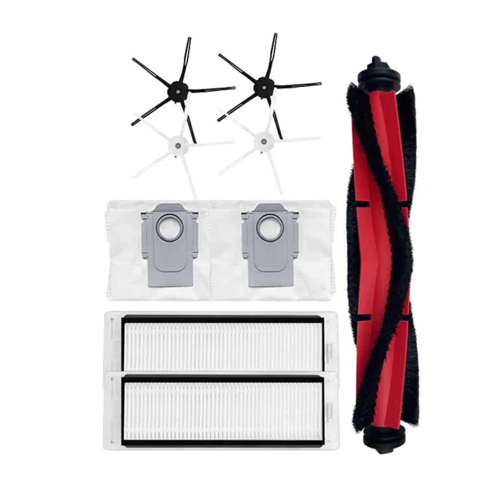 Cleaning Tool Kit Robot Vacuum Cleaner 2 Filters+4 Side Brushes+Roller Brush+2 Dust Bags for Roborock Q5 - 1