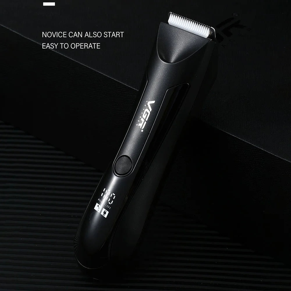 VGR V-951 Professional Hair Electric Clipper Rechargeable Hair Trimmer with LCD Digital Display Haircut Tool - Blue - 2
