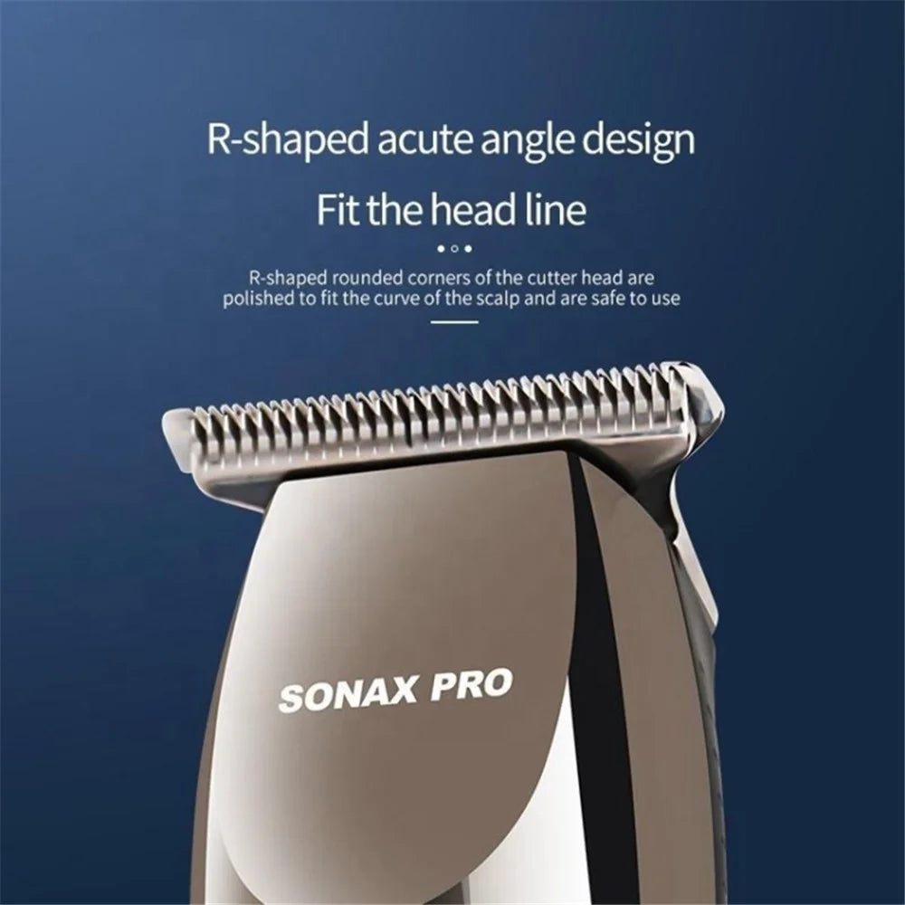 SONAX PRO SN-8099 Digital Display Hair Clipper Battery Powered Portable Hair Trimmer for Barber Shop (without Oil Bottle) - 4