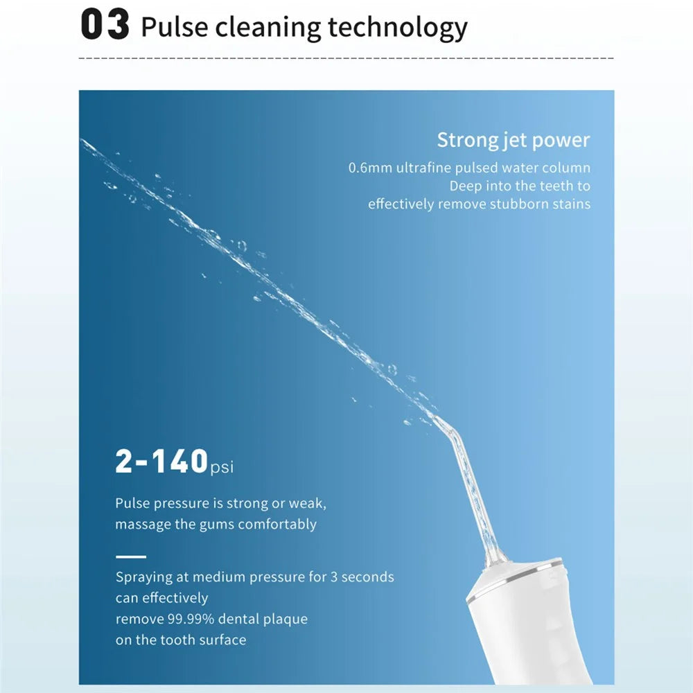XY01 Cordless Water Dental Flosser Teeth Cleaner Portable Dental Oral Irrigator Teeth Cleaning Tool Oral Irrigator - 5