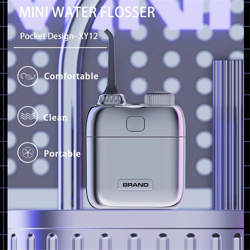 XY-12 Portable Mini Teeth Cleaner IPX7 Waterproof Oral Irrigator Electronic Dental Scaler with 2 Modes - White - 2