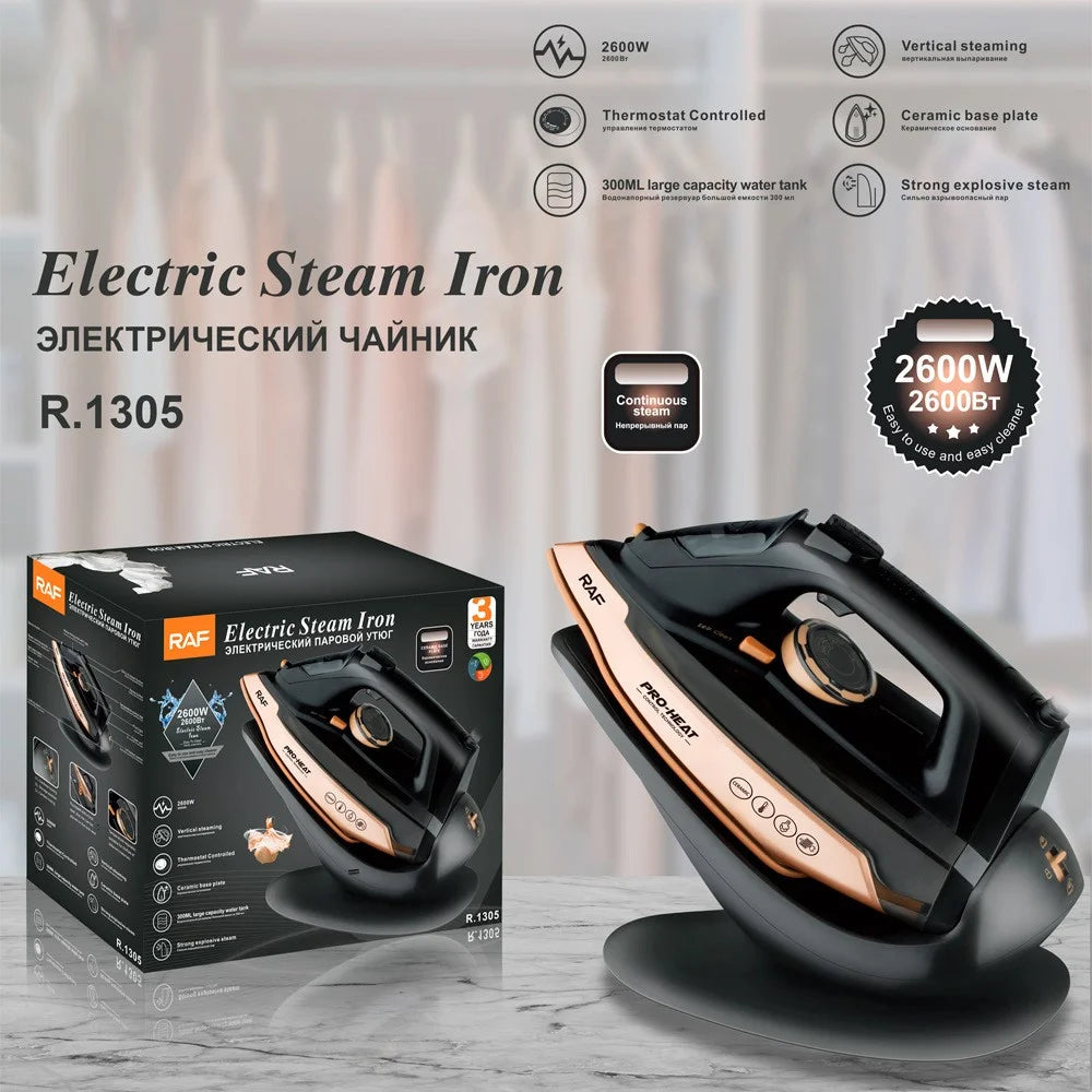 RAF R.1305 EU Plug Steamer Iron Handheld Garment Steam Ironing Machine with 3 Temperature Modes - 2