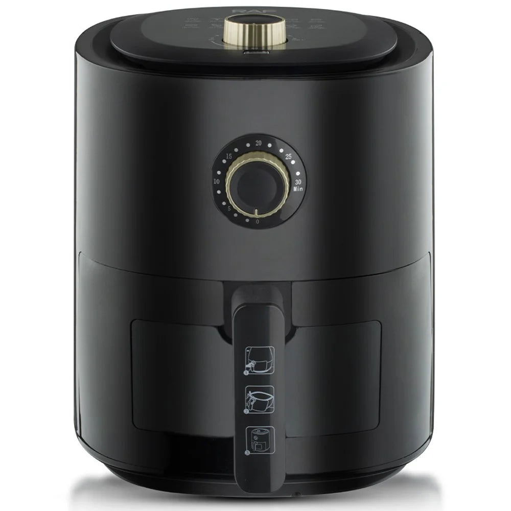 RAF R.5332 EU Plug Air Fryer Home Kitchen 4L Large Oilless Electric Cooker (BPA-Free, No FDA) - Black - 3