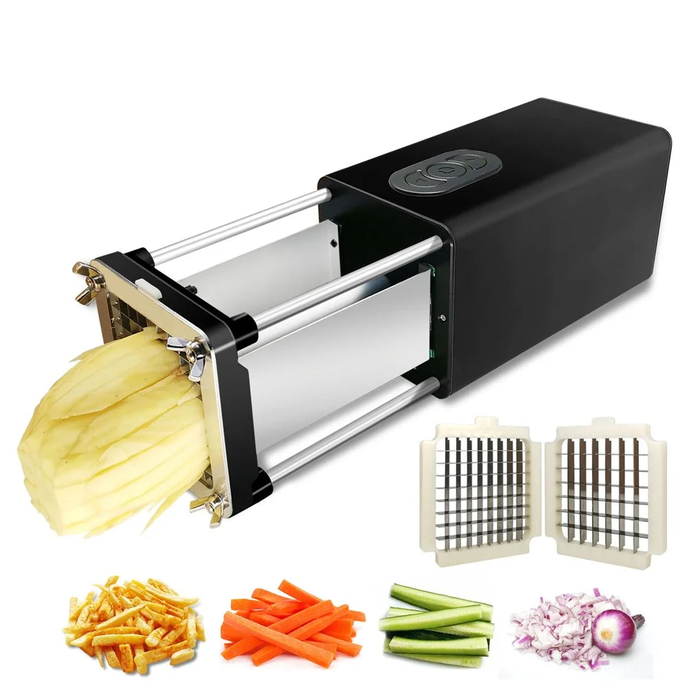 Electric Potato Cutter French Fries Vegetable Slicer Automatic Food Processor (No FDA, BPA Free) - EU Plug - 2