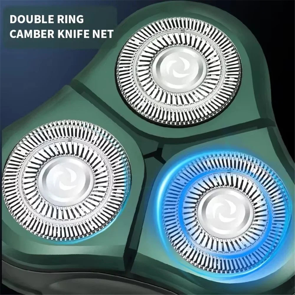 SR700 4 In 1 Electric Shaver USB Rechargeable Smart Digital Display 3 Floating Heads Washable Razor - 6
