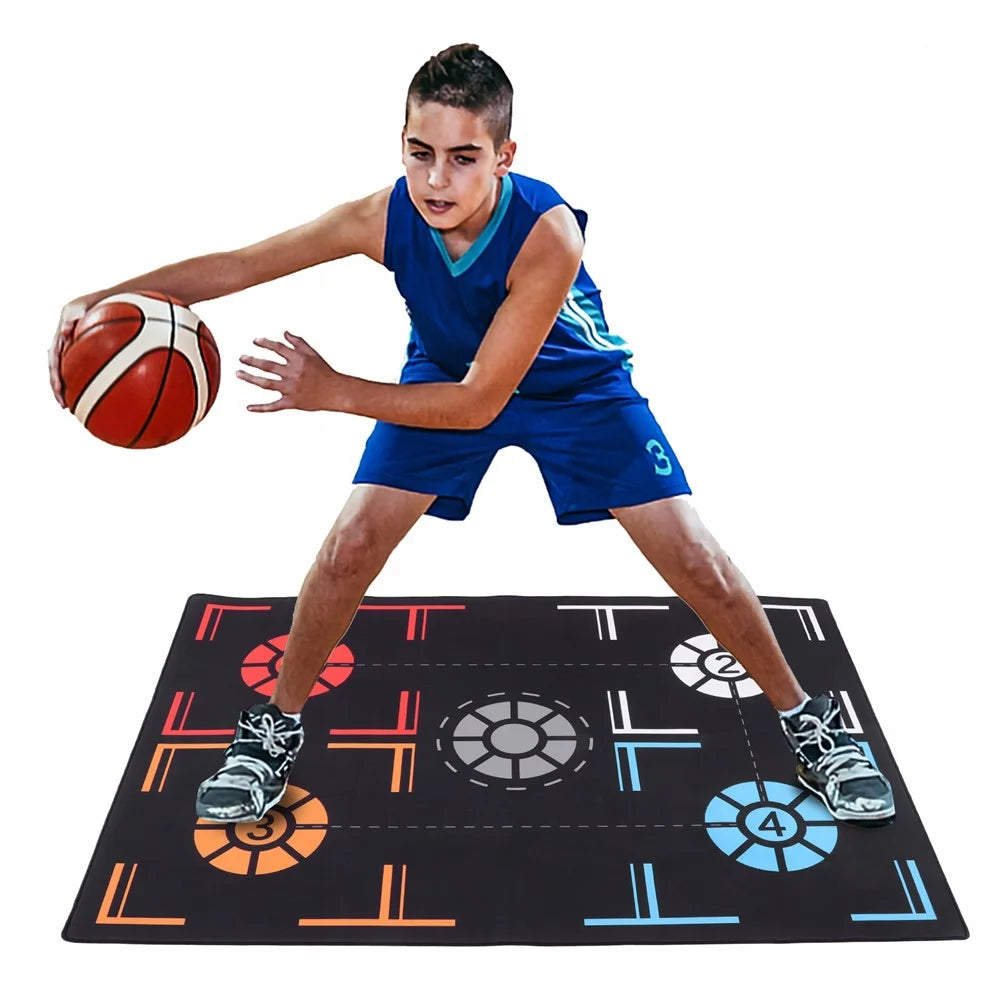 Basketball Training Mat Dribbling Ball Control Basketball Footstep Mat for Children Under 150cm - 2