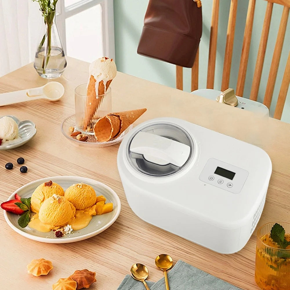 Homemade Ice Cream Maker 60 Min Quick Freeze 1L Capacity Automatic Gelato Machine (BPA Free, No FDA) - EU Plug - 5