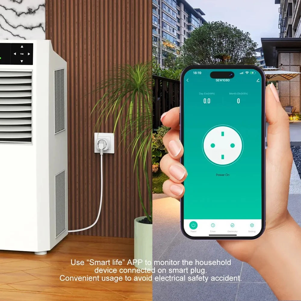 LDNIO SEW1080 Smart WiFi Power Plug Remote Control Scheduled Timer Meter Power Socket Wall Charger for Home Office - White  /  EU Plug - 7
