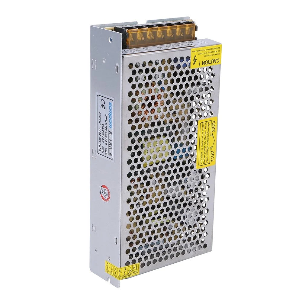 SOMPOM S-150-5 5V 30A 150W Power Supply LED Strip Driver Monitor Voltage Transformer Power Switch - 2