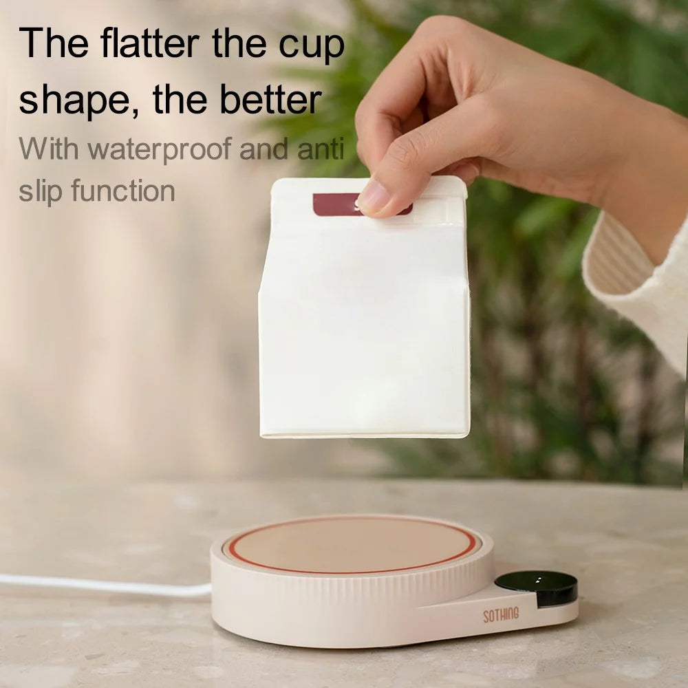 SOTHING Mug Heater Coaster Cup Warmer Milk Tea Water Thermostatic Heating Pad, EU Plug - Intelligent Version - 4