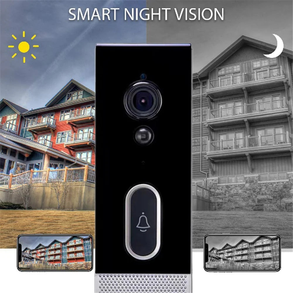 T205 Tuya Intelligent Low Power Wireless Visual Doorbell PIR Motion Detection Two-Way Talk 2.4GHz WiFi Doorbell - Black - 7