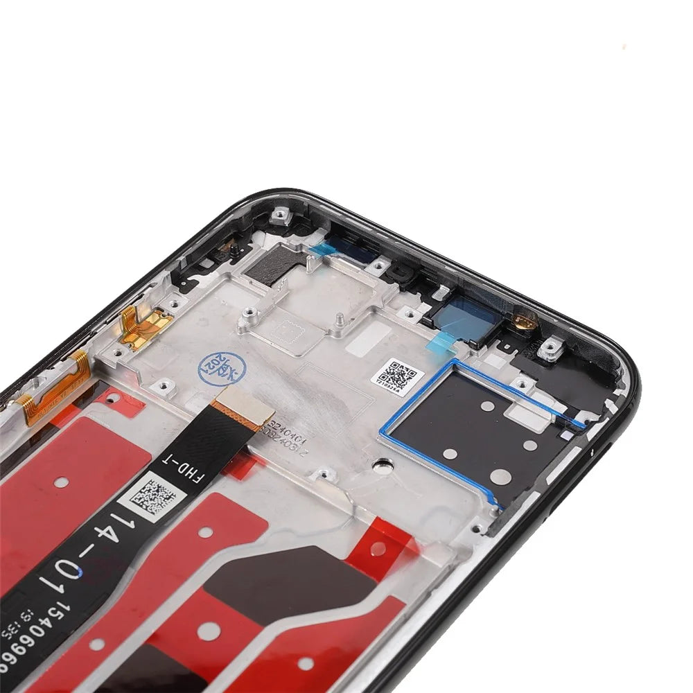 For Huawei P40 lite 4G/nova 6 SE LCD Display Screen and Digitizer Assembly + Frame Replacement Parts (without Logo) - Black - 6