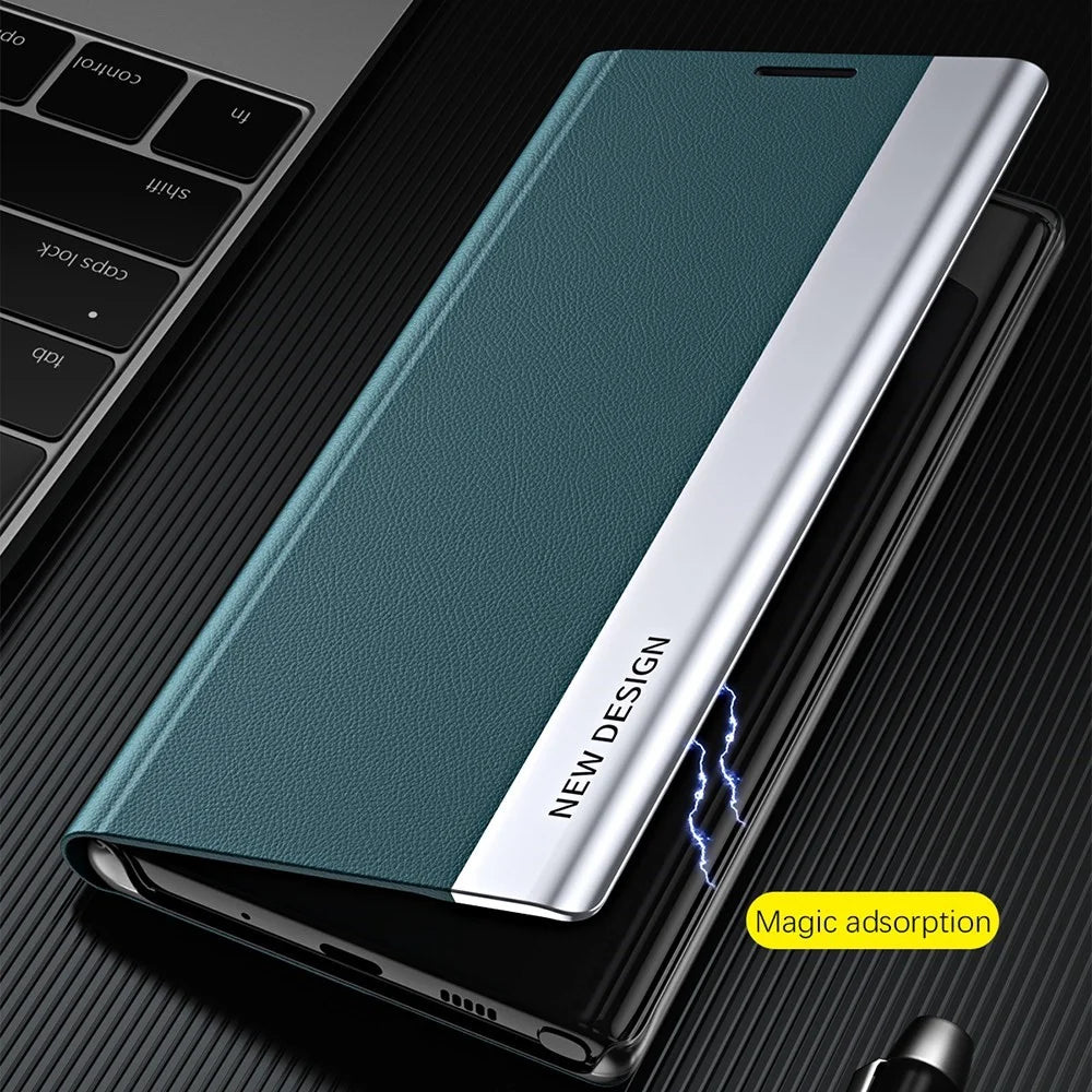 For iPhone 14 Pro Max 6.7 inch Scratch Resistant PU Leather Stand Case Electroplating Phone Cover - Green - 4