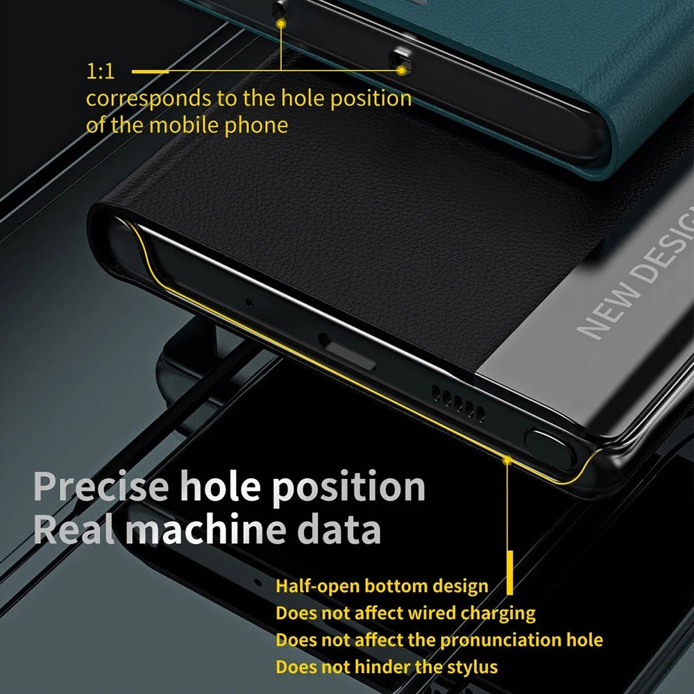 For iPhone 14 Pro Max 6.7 inch Scratch Resistant PU Leather Stand Case Electroplating Phone Cover - Green - 6