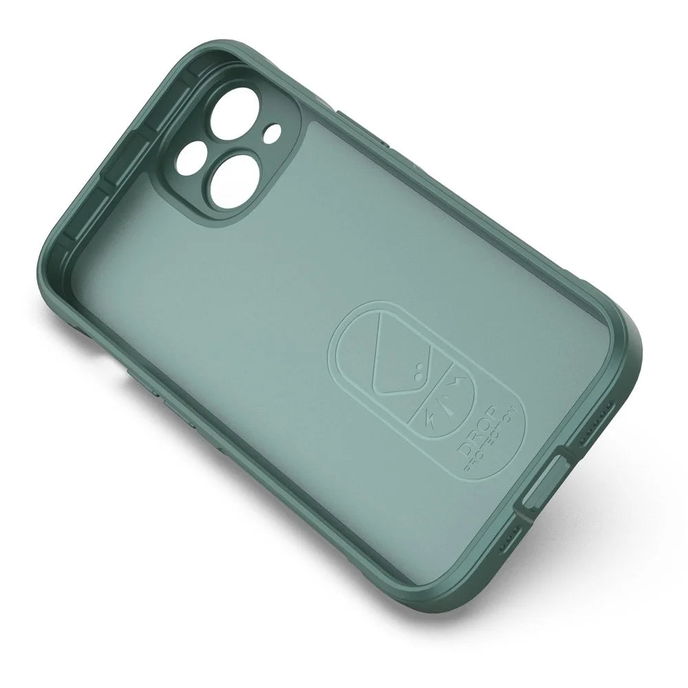 For iPhone 14 6.1 inch Soft TPU Case Rugged Back Shock Absorption Mobile Phone Protector Cover - Green - 2