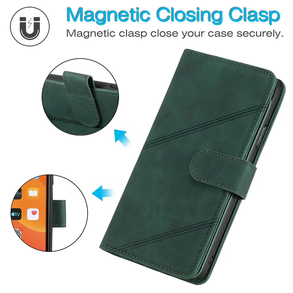 For iPhone 12 mini 5.4 inch PU Leather Stand Cover Imprinted Cellphone Case with Multiple Card Slots and Cash Pocket - Green - 5