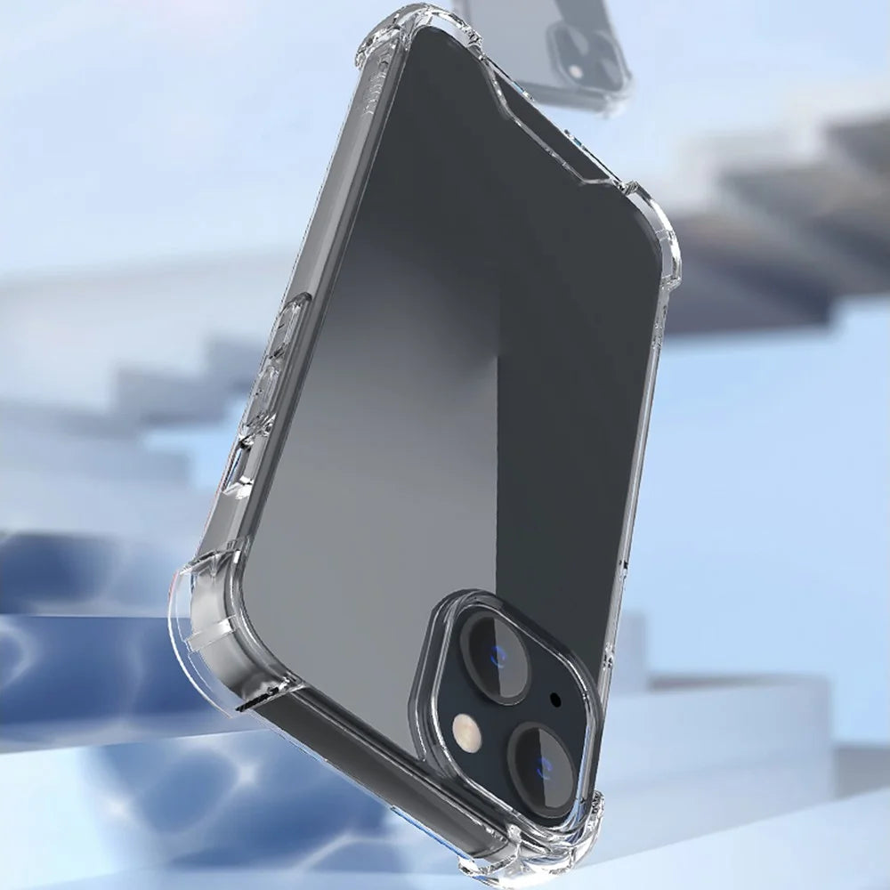 For iPhone 14 Plus 6.7 inch Four Corner Drop-proof Clear TPU Frame + Acrylic Back Cover Shockproof Phone Case - 3