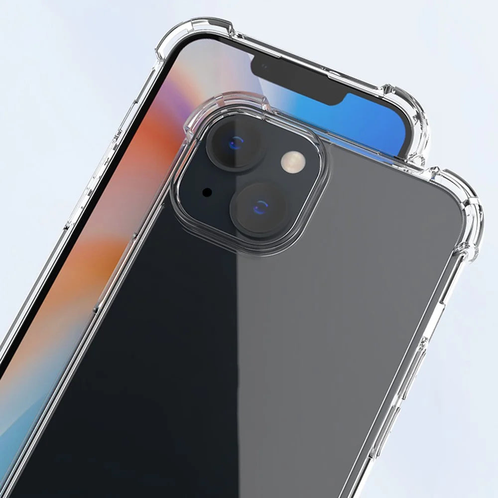 For iPhone 14 Plus 6.7 inch Four Corner Drop-proof Clear TPU Frame + Acrylic Back Cover Shockproof Phone Case - 5