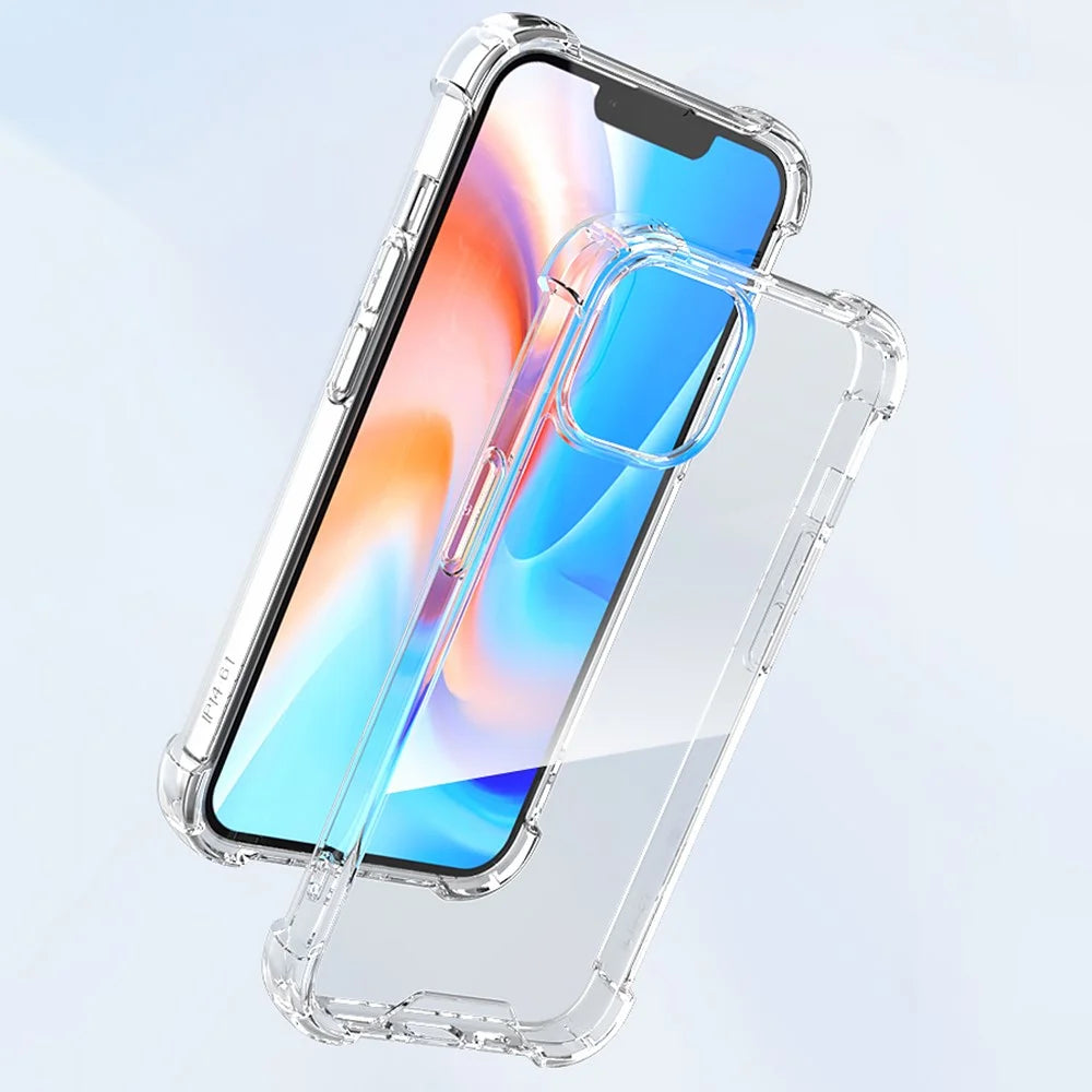 For iPhone 14 Plus 6.7 inch Four Corner Drop-proof Clear TPU Frame + Acrylic Back Cover Shockproof Phone Case - 6