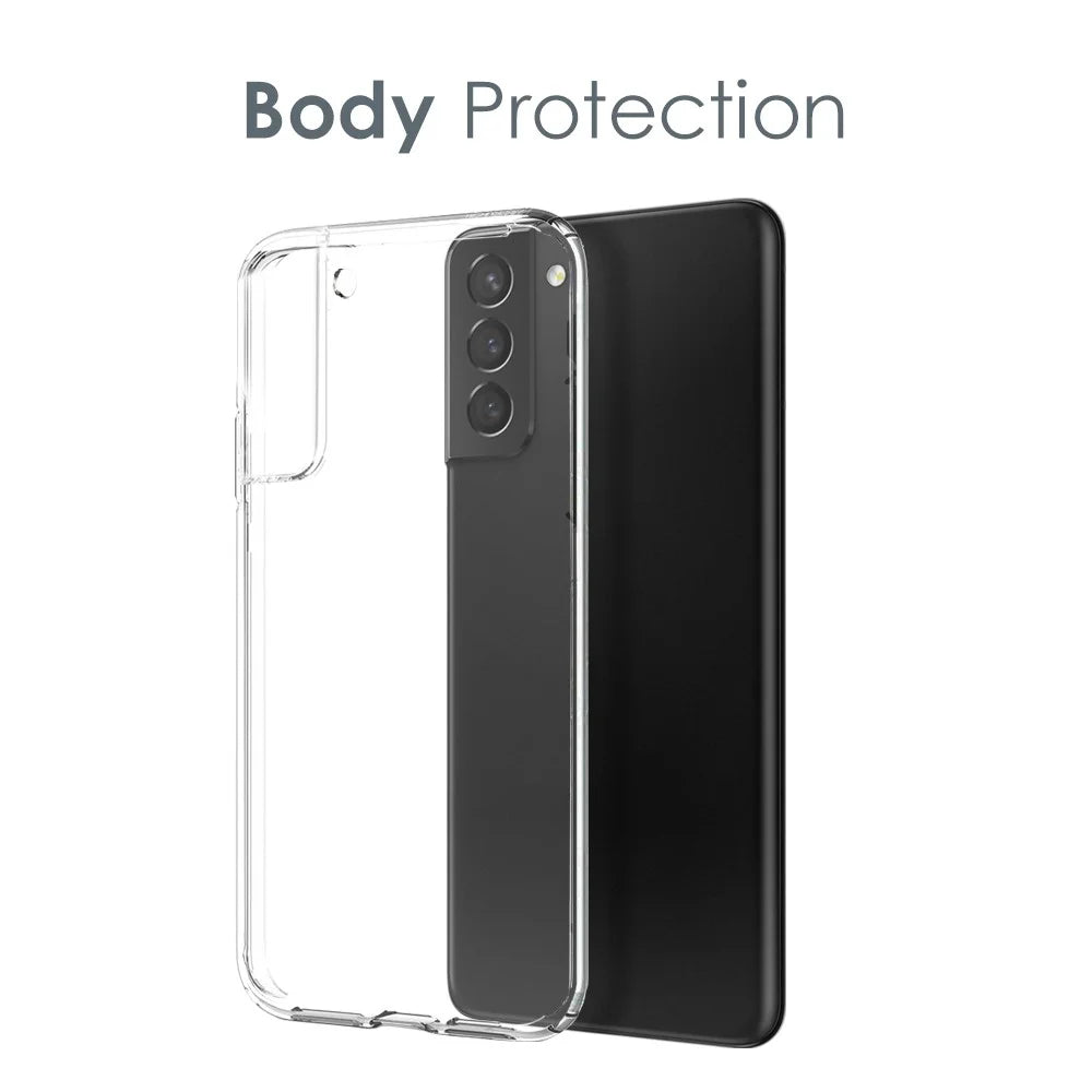 NORTHJO For Samsung Galaxy S21 4G/5G Anti-scratch Transparent TPU Phone Case with 9H Tempered Glass Rear Lens Cover Screen Protector - 4