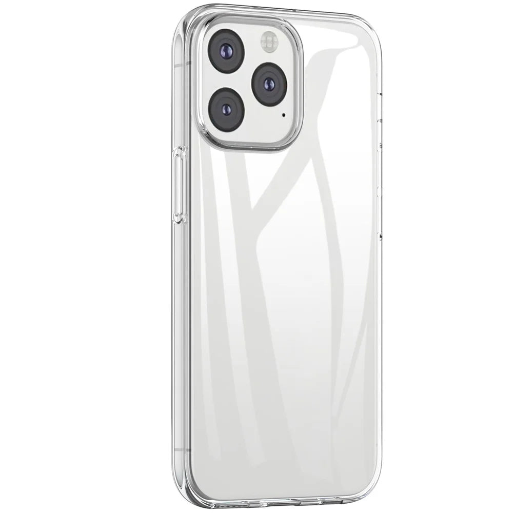 For iPhone 14 6.1 inch Super Clear TPU Ultra-thin Anti-dust Phone Case with 2.5D Arc Edge Tempered Glass Screen Protector - 2