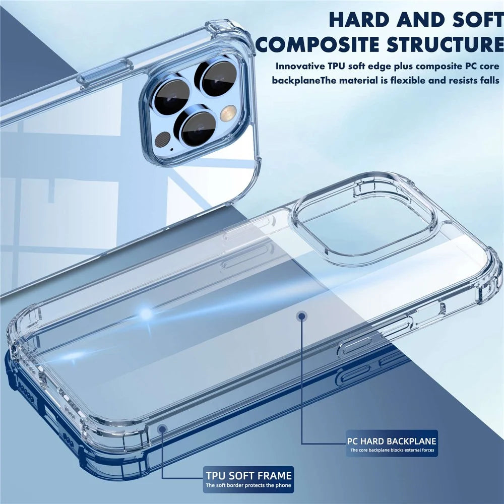 IPAKY For iPhone 14 Pro Max 6.7 inch Ultra Slim Drop-proof Phone Case Anti-scratch Hard PC TPU Frame Back Cover - 2