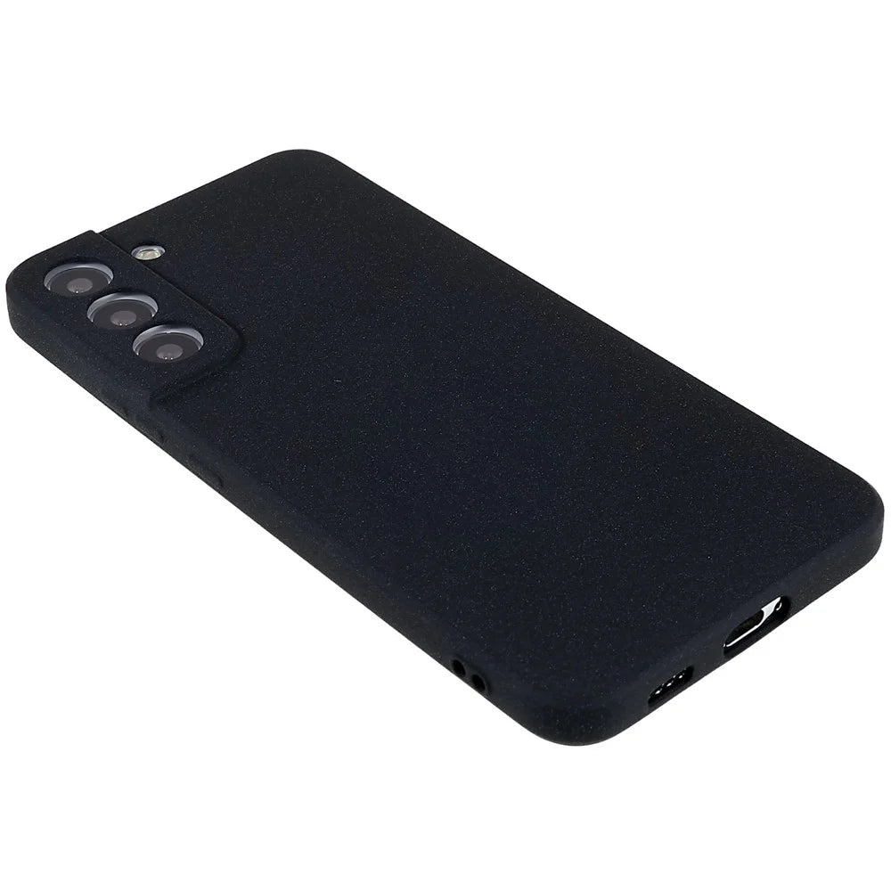 For Samsung Galaxy S22+ 5G Lightweight Anti-fall Soft TPU Phone Case Shockproof Double-Sided Matte Phone Shell - Black - 5