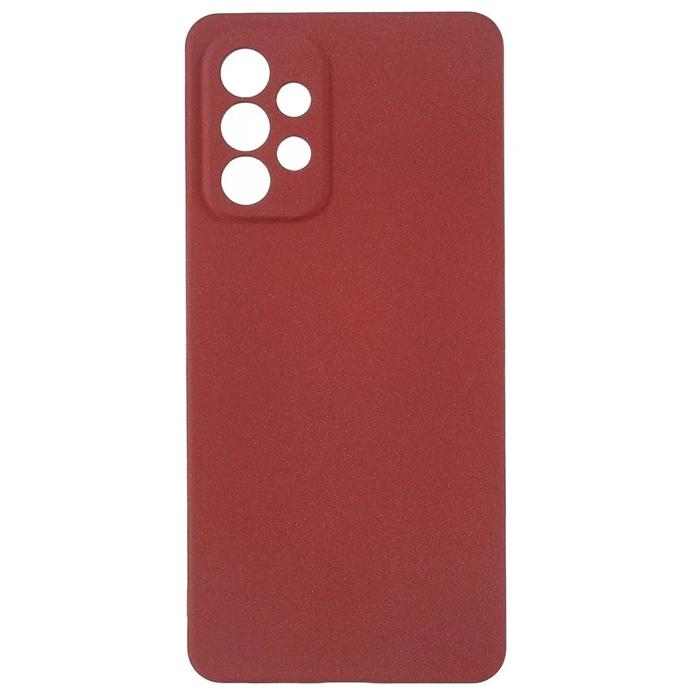 For Samsung Galaxy A73 5G Double-Sided Matte Soft TPU Phone Cover Anti-fingerprint Anti-scratch Back Case - Red - 2