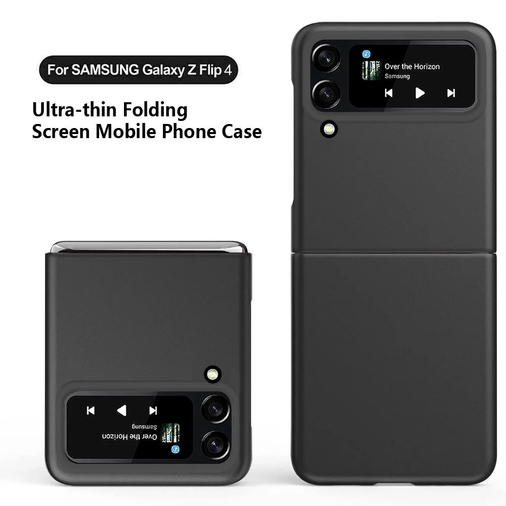 For Samsung Galaxy Z Flip4 5G Hard PC Phone Case Rubberized Anti-fingerprint Anti-scratch Flipping Cover - Black - 2