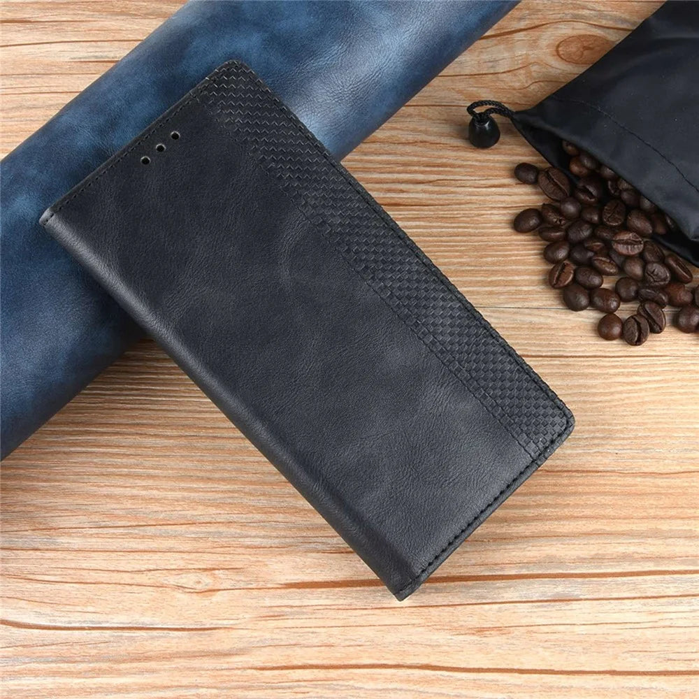 For Nokia G11 Plus 4G Auto Closing Magnetic Retro PU Leather Wallet Case Stand Function Phone Shell Cover - Black - 6