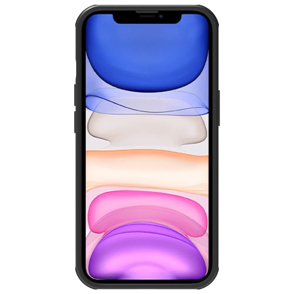 NILLKIN Super Frosted Shield Pro Phone Cover for iPhone 14 Plus 6.7 inch, PC + TPU Anti-fingerprint Matte Protective Case - Black - 2