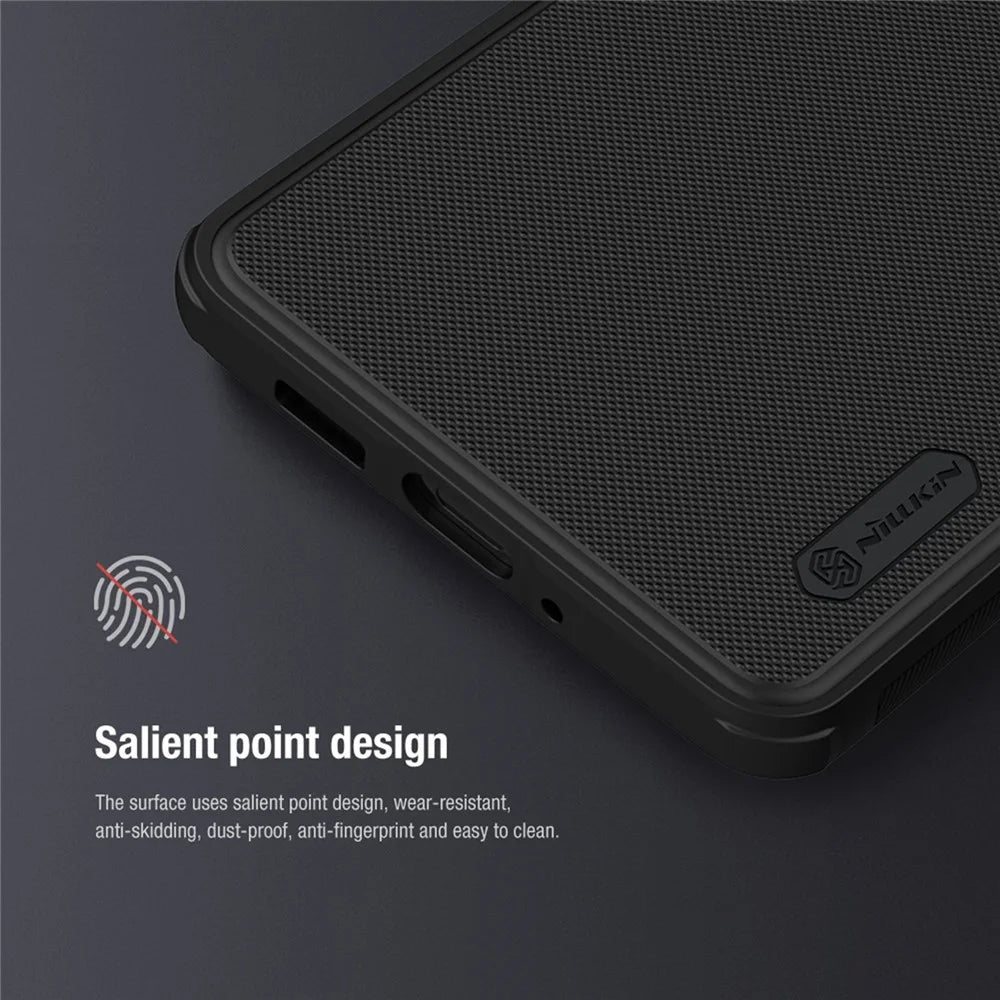 NILLKIN Super Frosted Shield Pro Phone Cover for iPhone 14 Plus 6.7 inch, PC + TPU Anti-fingerprint Matte Protective Case - Black - 6