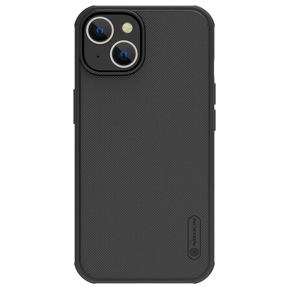 NILLKIN Super Frosted Shield Pro Shockproof Phone Case for iPhone 14 / iPhone 13, PC + TPU Matte Surface Anti-drop Back Cover - Black - 1