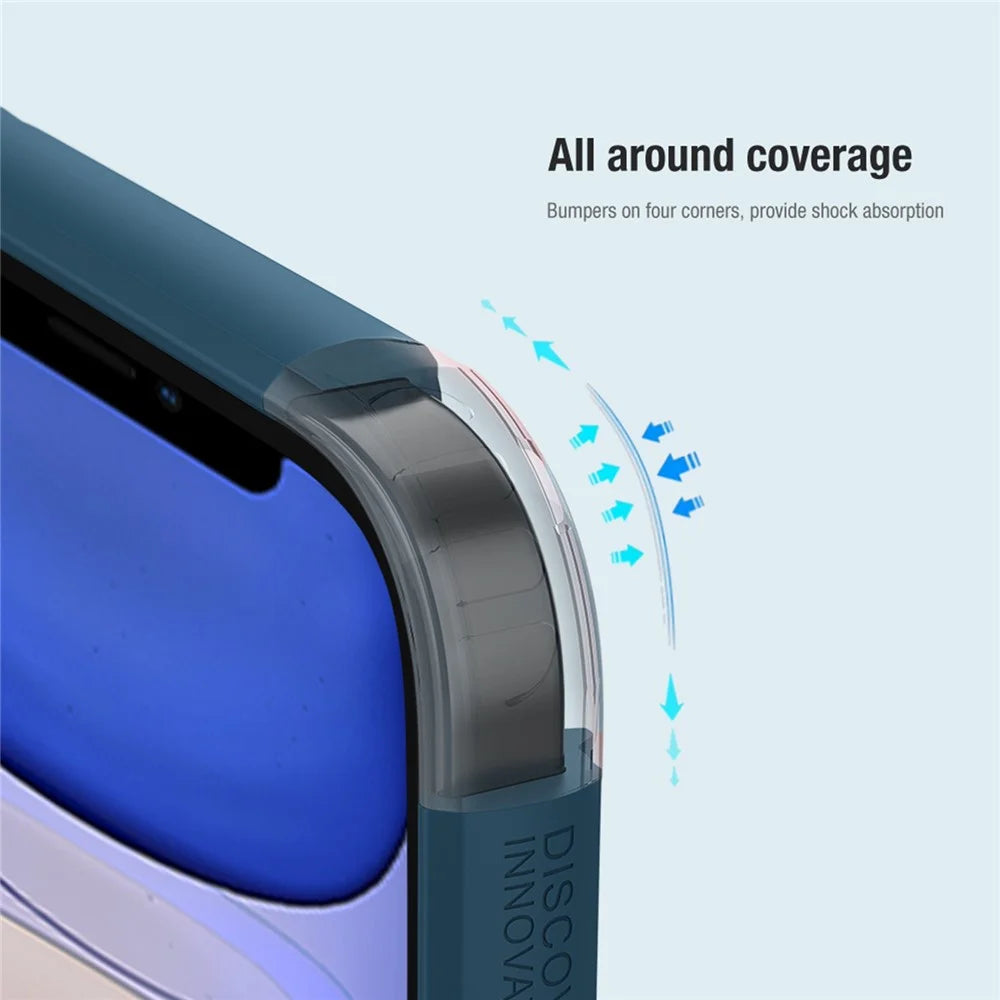 NILLKIN Super Frosted Shield Pro Shockproof Phone Case for iPhone 14 / iPhone 13, PC + TPU Matte Surface Anti-drop Back Cover - Black - 7