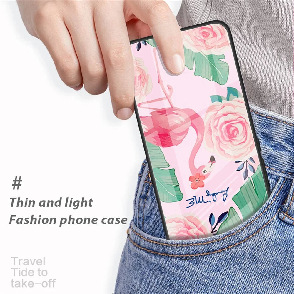 For iPhone 14 6.1 inch Shock Absorption Pattern Printing Tempered Glass Phone Case Hard PC+Soft TPU Cellphone Cover - The Milky Way - 5