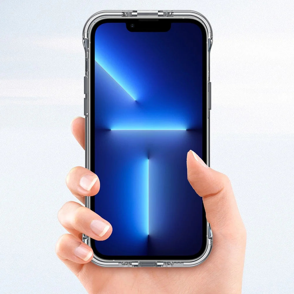 Hard Plastic TPU Phone Case for iPhone 14 Pro 6.1 inch, Clear Hanging Concealed Kickstand Mobile Phone Back Cover - 4