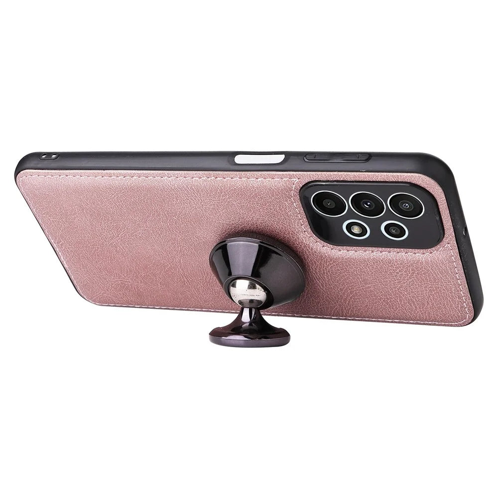 For Samsung Galaxy A23 5G (Global Version) / 4G KT Leather Series-3 Detachable Phone Case PU Leather Stand Wallet Folio Flip Cover with Strap - Rose Gold - 6