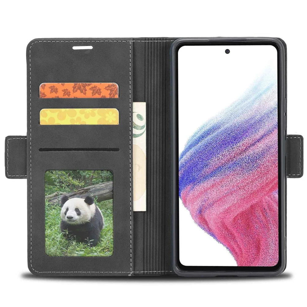 FORWENW F3-Series For Samsung Galaxy A53 5G Full Protection Wallet Style Case Flip PU Leather Mobile Phone Shell with Stand - Black - 2