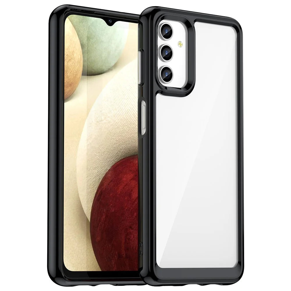 For Samsung Galaxy A13 5G / A13 4G / M13 5G / A04s 4G (164.7mm) TPU + Acrylic Hybrid Phone Case Drop-proof Protective Back Cover - Black - 1
