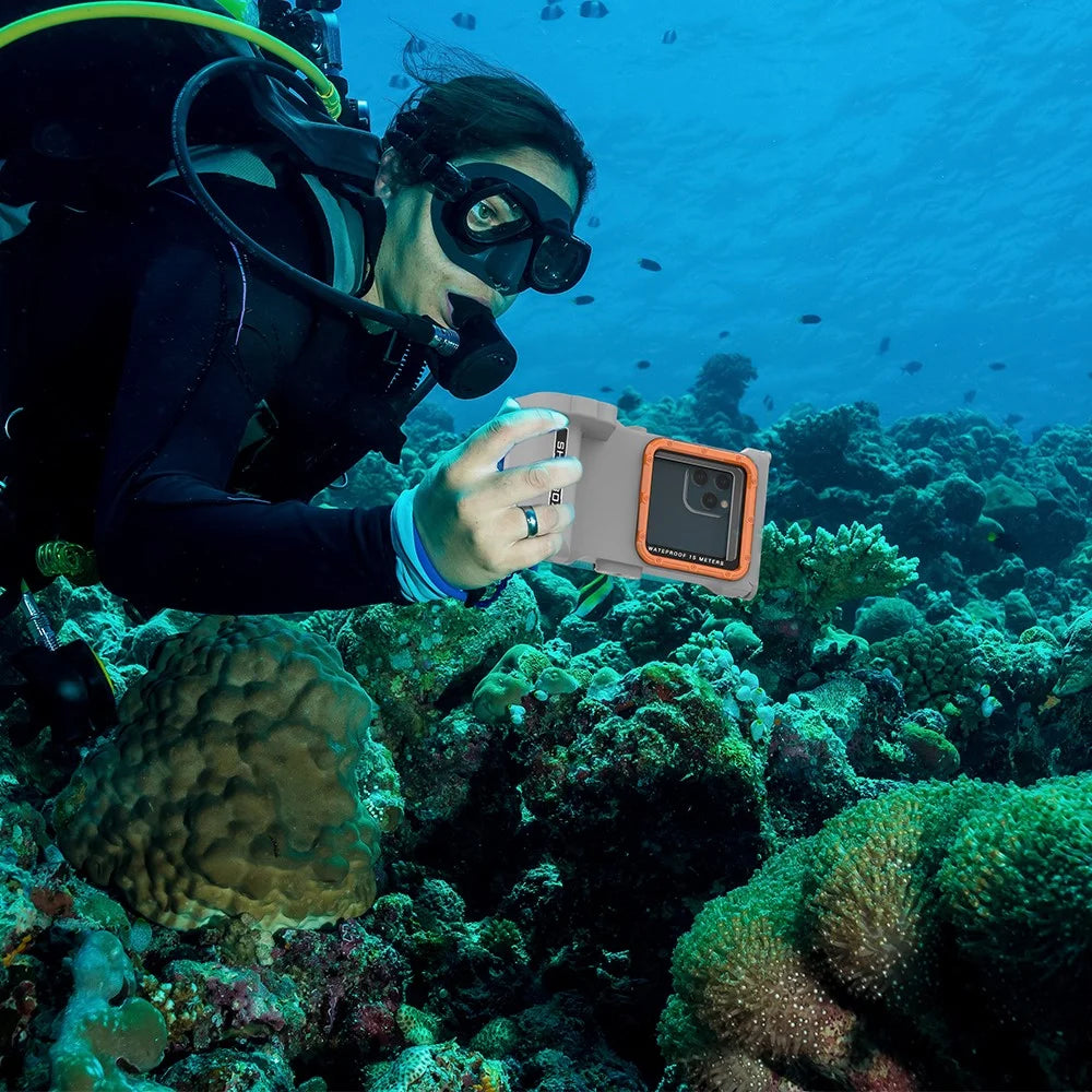 SHELLBOX 15M IPX8 Waterproof Case for iPhone 14 Pro Max / 13 Pro Max / X / XR / XS Max Underwater Phone Cover with Bluetooth-compatible Camera Module - 2